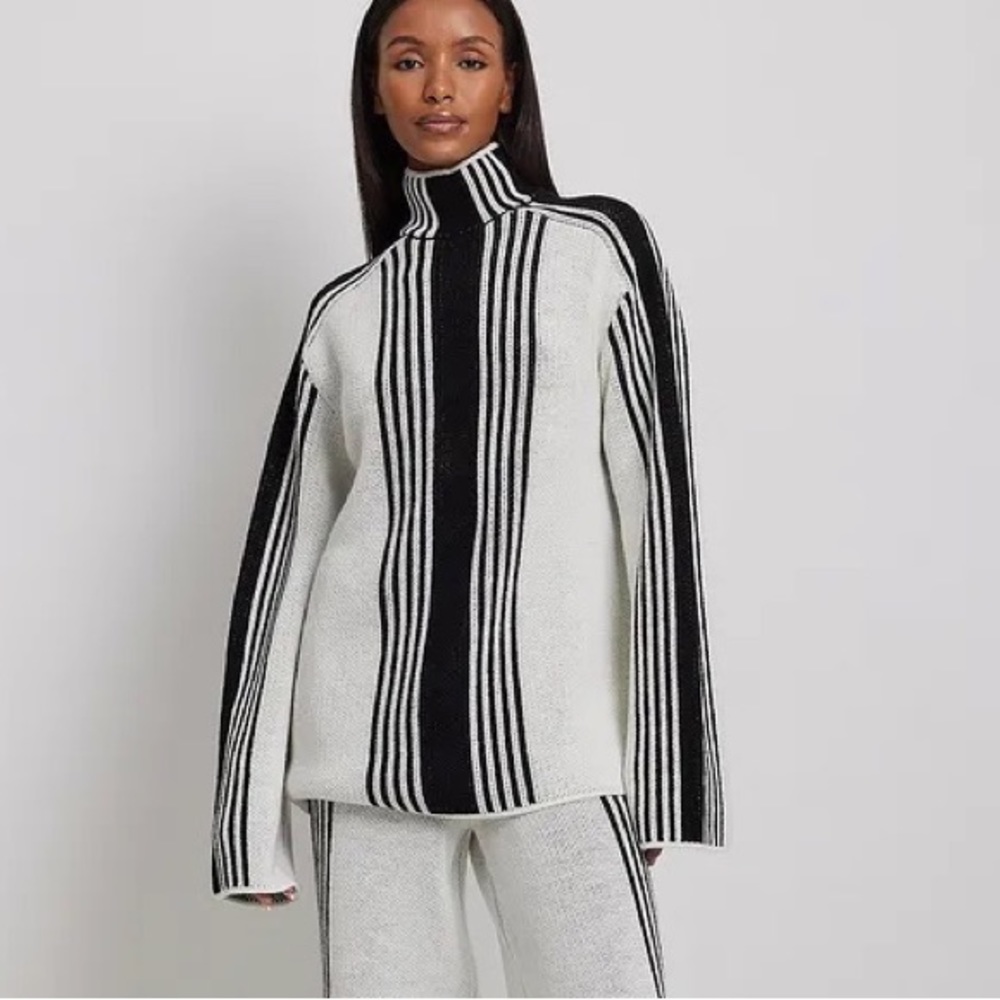 NA-KD x Klara Montes Wool Blend Soft Polo Sweater NWT Small - Picture 1 of 6